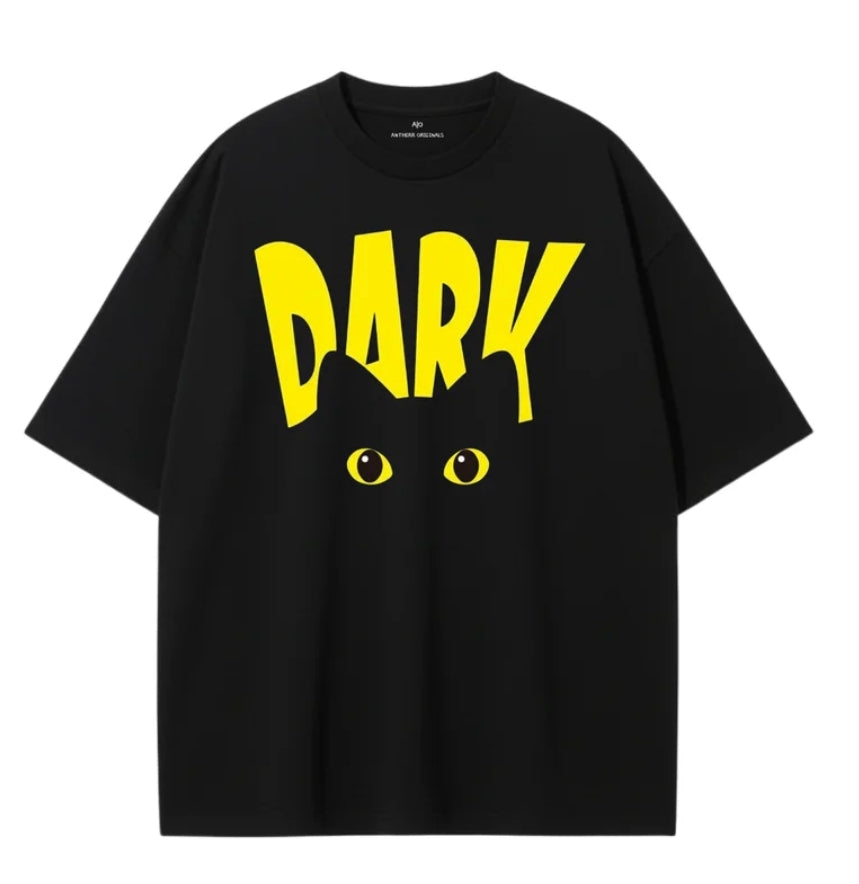 DARK Cat oversized tshirt