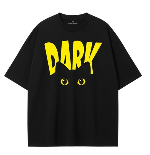 DARK Cat oversized tshirt