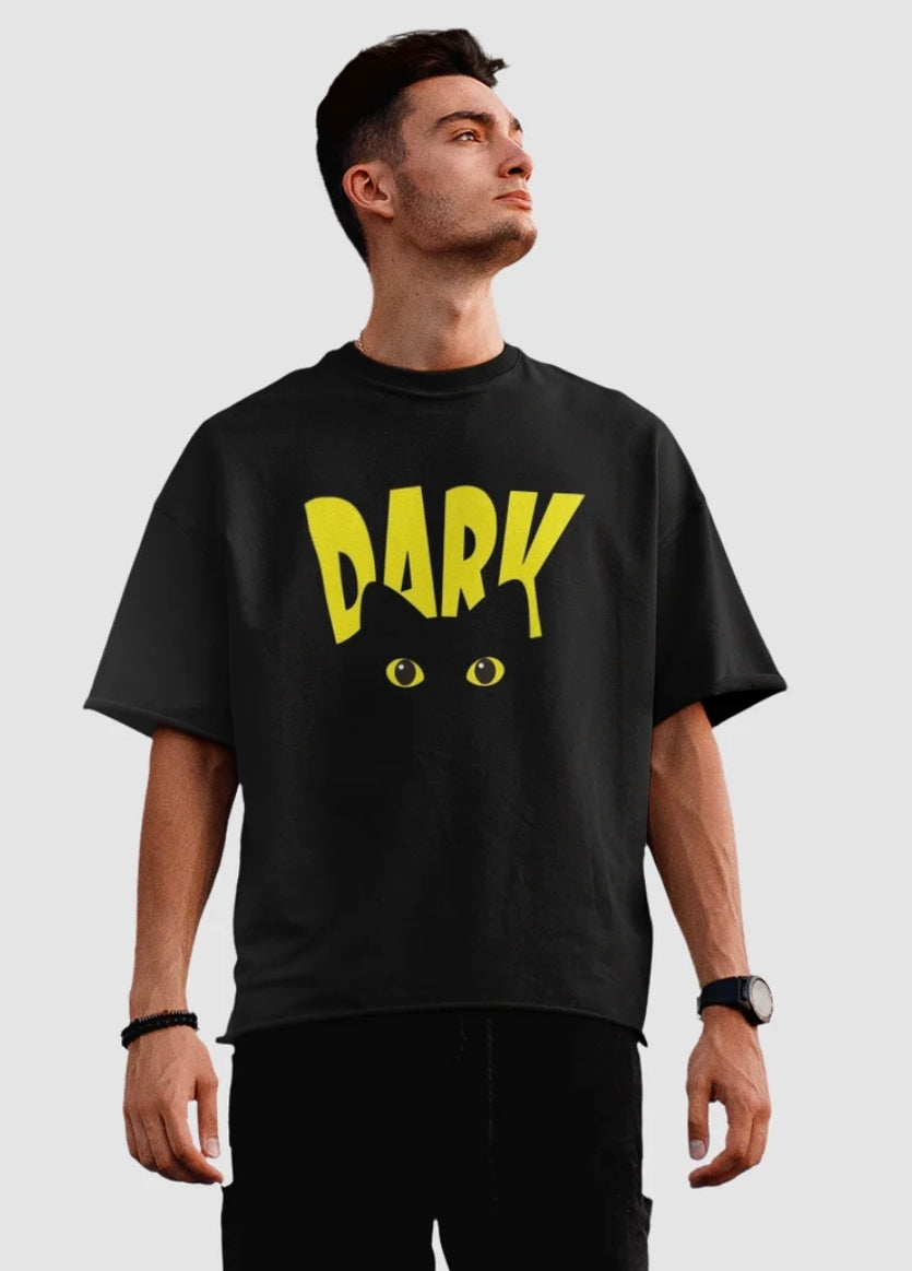 DARK Cat oversized tshirt