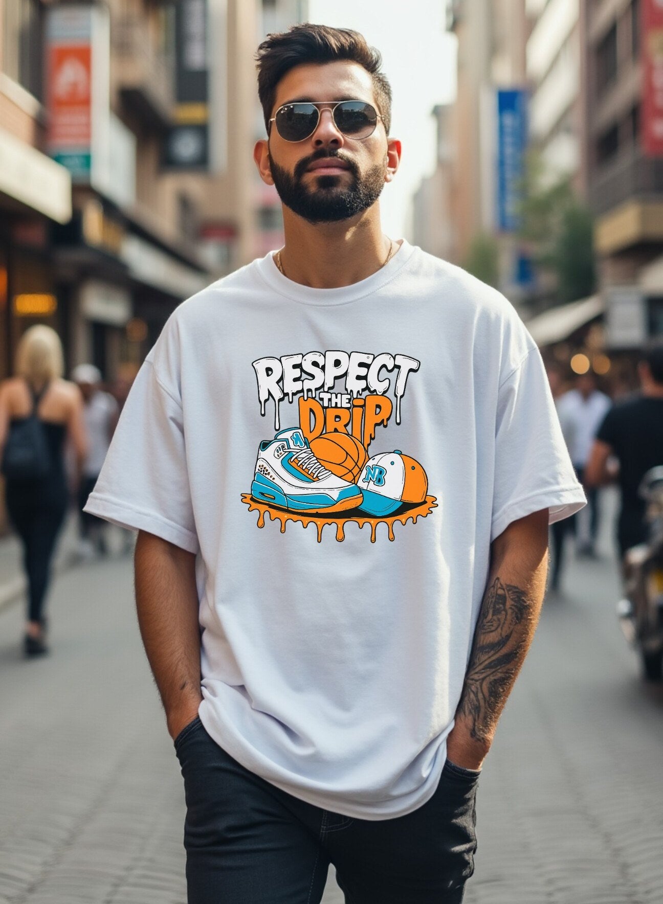 Streetwear t-shirt (respect the drip)